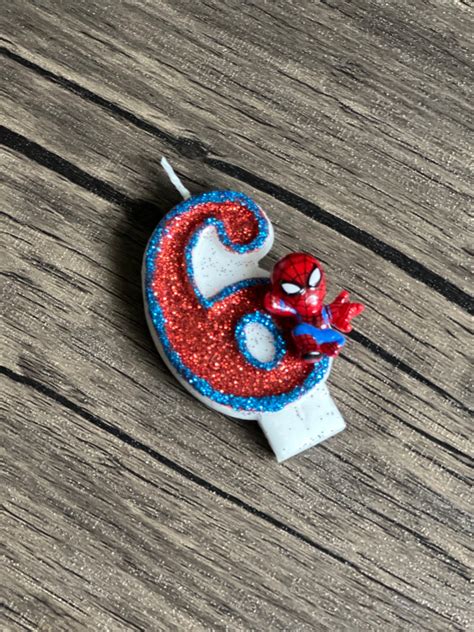 Spiderman Birthday Candle Etsy