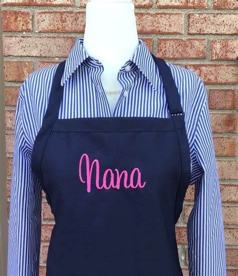 Monogram Apron With Name Personalized Name Aprons Etsy