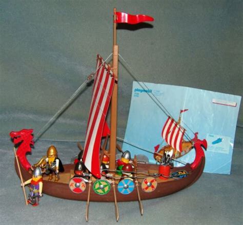 PLAYMOBIL VIKING LONGBOAT 3150 Original Viking Ship Viking Figures