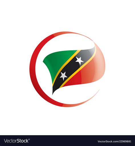 Saint kitts and nevis flag Royalty Free Vector Image