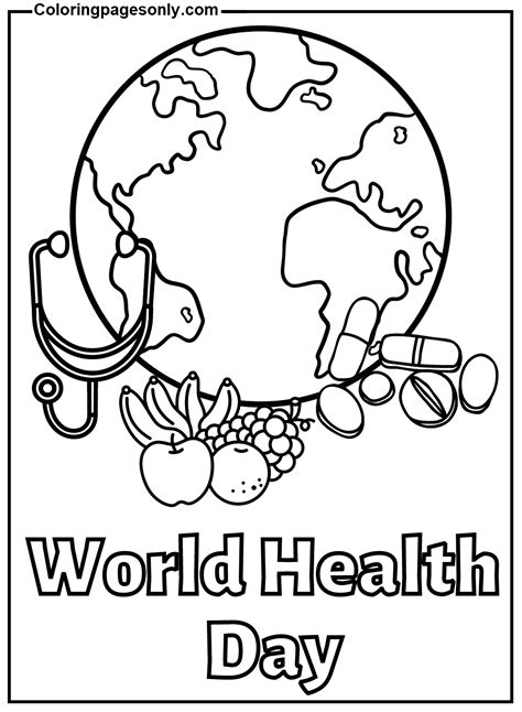 World Health Day Pictures Coloring Page Free Printable Coloring Pages