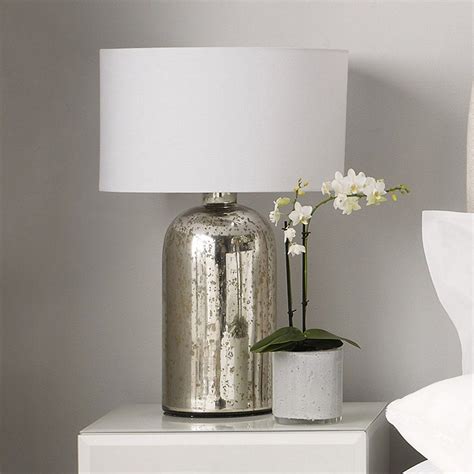 Silver Glass Bottle Table Lamp From The White Company Bottle Table Lamps Mercury Glass Table