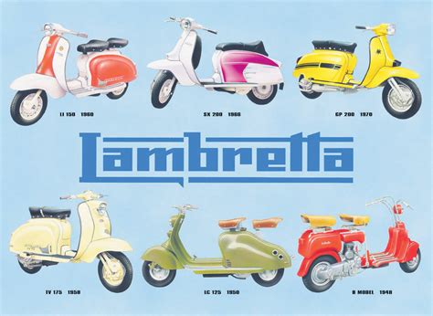 Lambretta Collage Tin Signs Metal Signs Sold At Europosters