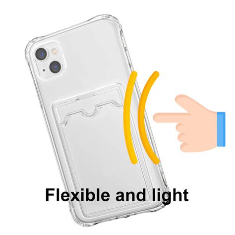 SDTEK Case for Samsung Galaxy A16 Shock Absorbing Gel Clear Cover Card ...
