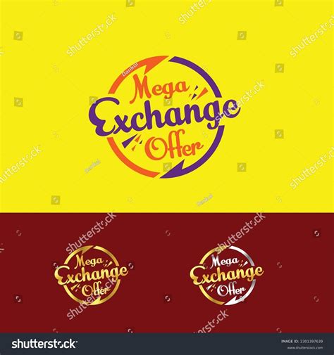 Mega Exchange Offer Logo Label Unit Stock Vector Royalty Free