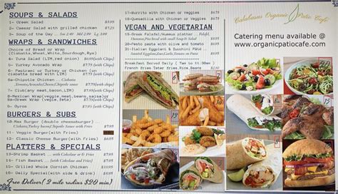 Online Menu of Calabasas Organic Patio Cafe Restaurant, Calabasas ...