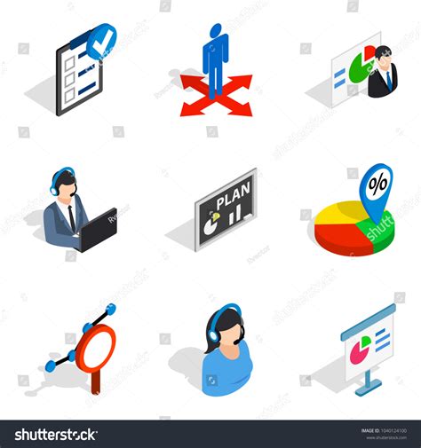 Technical Expert Icons Set Isometric Set Stock Vector Royalty Free