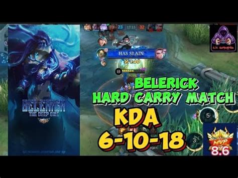 Belerick Hard Carry Match Kda Mvp Build Top Global Mlbb