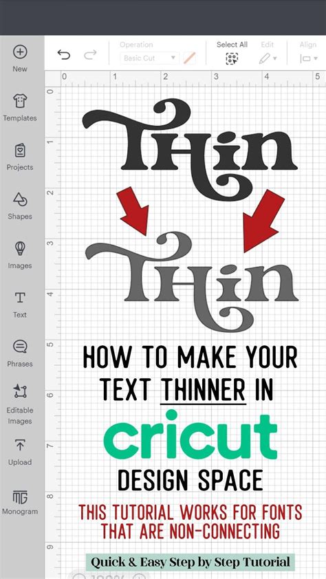 How To Make A Font Thinner In Cricut Design Space Artofit