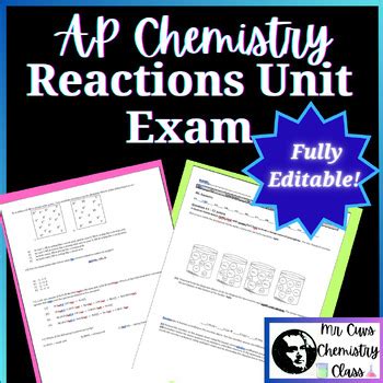 Advanced Placement Ap Chemistry Chemical Reactions Unit Exam Test