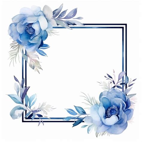 Premium Photo Water Color Frames Floral