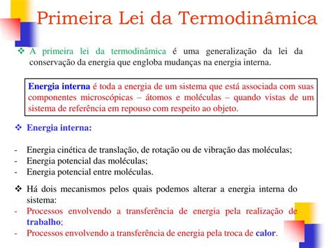 PPT Primeira Lei da Termodinâmica PowerPoint Presentation free