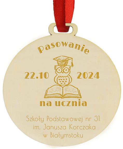 Pasowanie Na Ucznia Pami Tka Pasowania Medal Prezent Na Pasowanie