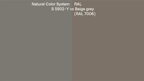 Natural Color System S 5502 Y Vs Ral Beige Grey Ral 7006 Side By Side