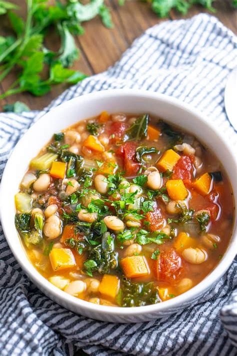 Vegan White Bean Kale Soup Is Flavor Loaded Made For Instant Pot Or