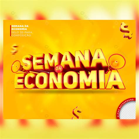 Selo 3d Semana Da Economia Social Media Psd