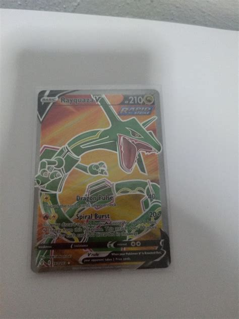 Rayquaza V Full Art Evolving Skies Hobbies Toys Toys