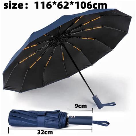 24 Ribs Automatic Umbrella Storm Resistant Large Anti Umbrella Sun And