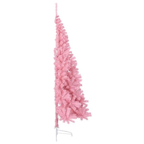 VidaXL Kunstkerstboom Met Standaard Half 210 Cm PVC Roze Kopen VidaXL Nl