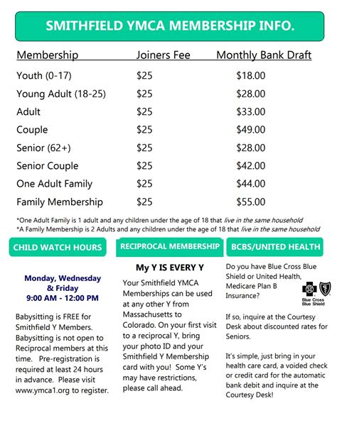 Membership Info | Smithfield YMCA