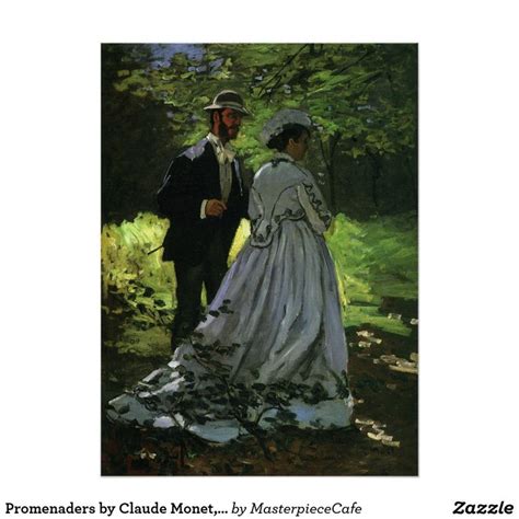 The Promenaders Aka The Strollers By Claude Monet Poster Zazzle