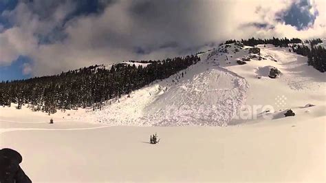 Skier Triggers Avalanche And Rides It Out Youtube