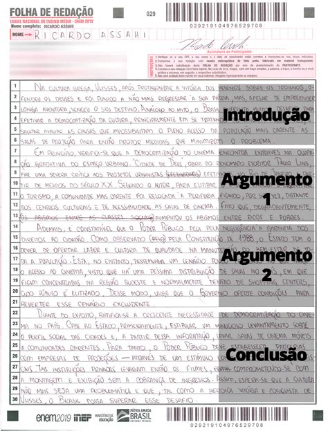 Estrutura De Redação Enem DASHGOO