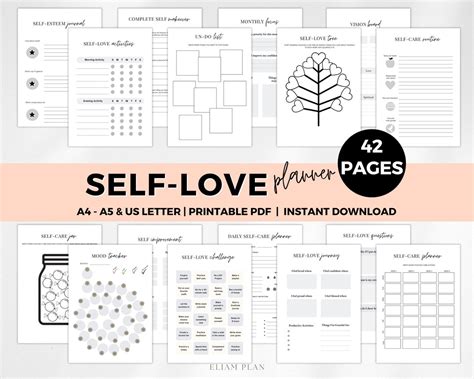 Self Confidence And Self Esteem Journal Self Love Planner Self