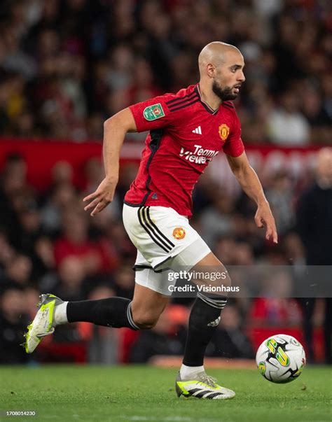 Sofyan Amrabat Of Manchester United In Action During The Carabao Cup