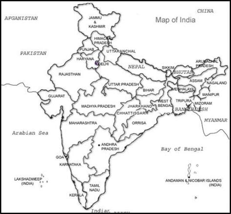 Mapa De La India Para Colorear India Map Map Merry Christmas