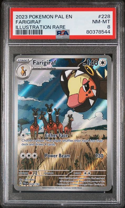 Pal En Paldea Evolved Farigiraf Illustration Rare Pokemon Card