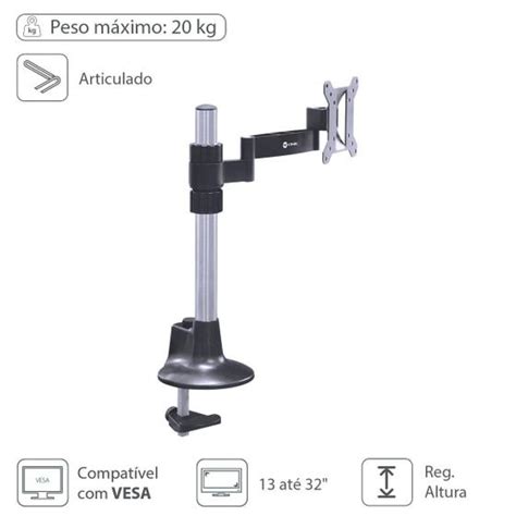 Suporte Para Monitor Articulado 13 A 32 Vesa 100x100 Sm310a VINIK