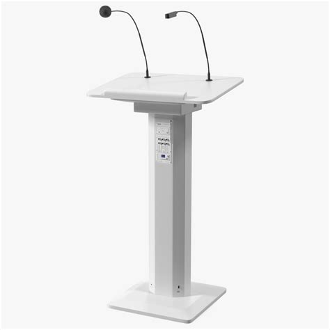 Portable Lectern System Ahuja Asl 3000r White 3d Model 29 3ds