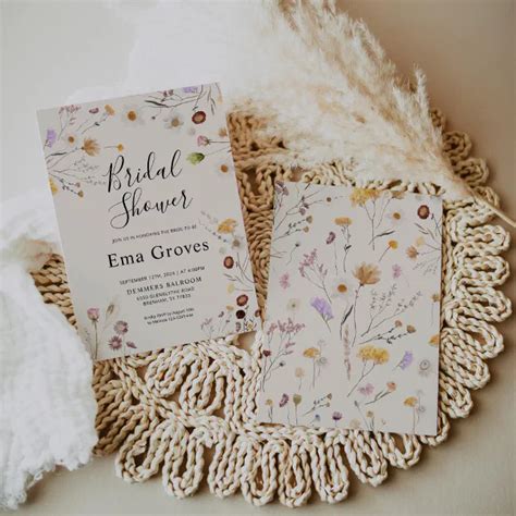 Wildflower Boho Bridal Shower Invitation Zazzle