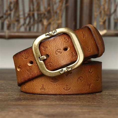 Cm Pure Cowhide High Quality Genuine Leather Belts For Men Embossing