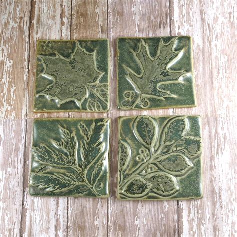 Ceramic Tile Pottery Handmade Accent Tile Wall Art Kitchen Etsy