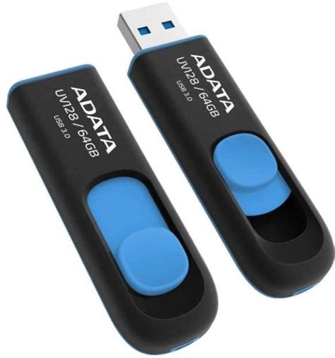 ADATA DashDrive UV128 64GB USB 3 0 AUV128 64G RBE Memory Stick