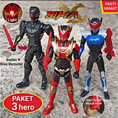 Jual Mainan Anak Action Figures Karakter Superheroes Robot BIMA Paket