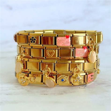 Gold Italian Charm Bracelet Mystery Italian Charm Bracelet Gold