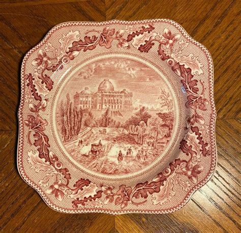 Johnson Brothers HISTORIC AMERICA PINK Square Salad Plate THE CAPITAL