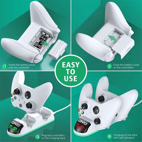 Dock Carregador Duplo 2 Bateria Xbox Series One S X Branco Em