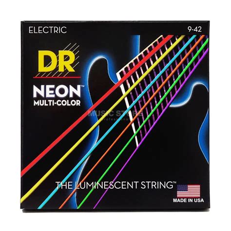 Dr Nmce 9 Hi Def Neon Multi Color K3 Coated Electric Guitar Strings 9 42 Music Store Professional