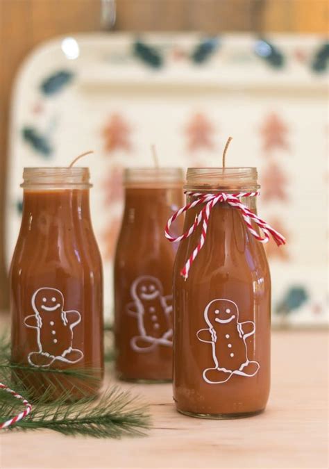 Diy Gingerbread Man Candles Nourish And Nestle