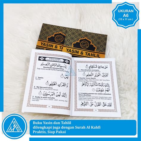 Jual Yasin Tahlil Latin Dan Terjemah Dilengkapi Surah Alkahfi Hal