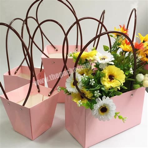 Waterproof Pink Floriculture Flower Arrangement Kraft Paper Foldable