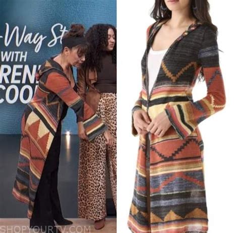 Access Daily November 2022 Brenda Coopers Rust Long Printed Cardigan