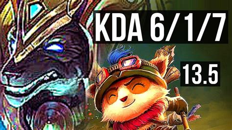 NASUS Vs TEEMO TOP 6 1 7 KR Master 13 5 YouTube