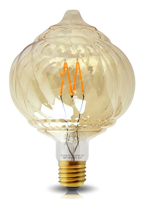 Vintage LED 4W Edison Style Twisted Globe G125 Filament Light Bulb B22