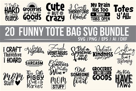 Funny Tote Bag Svg Bundle Afbeelding Door Nirmal108roy · Creative Fabrica