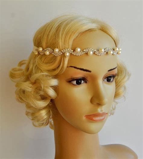 Rhinestone Pearls Headband Wedding Crystal Bridal Bridesmaid Etsy